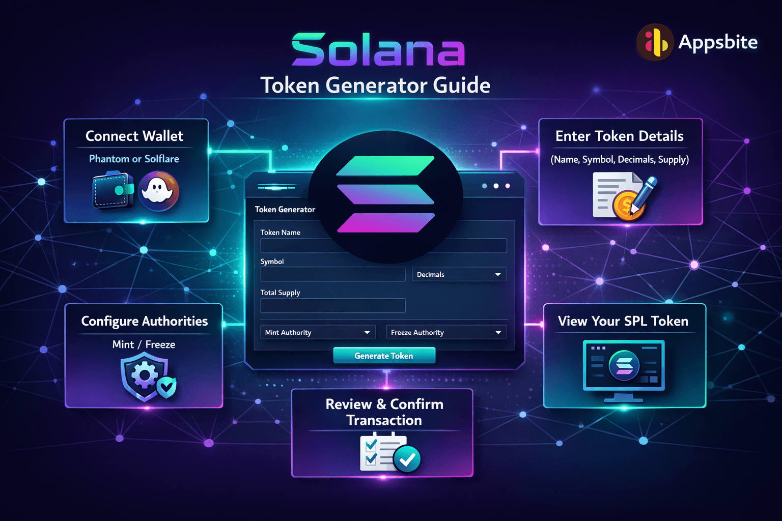 Solana token generator illustration